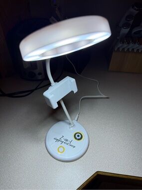 2-in-1 Ring Light Desk Lamp - White